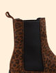 Chelsea-Boots aus Veloursleder mit Leopardentupfen I.Code-7