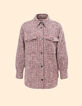 I.Code red decorative tweed-style overshirt-6