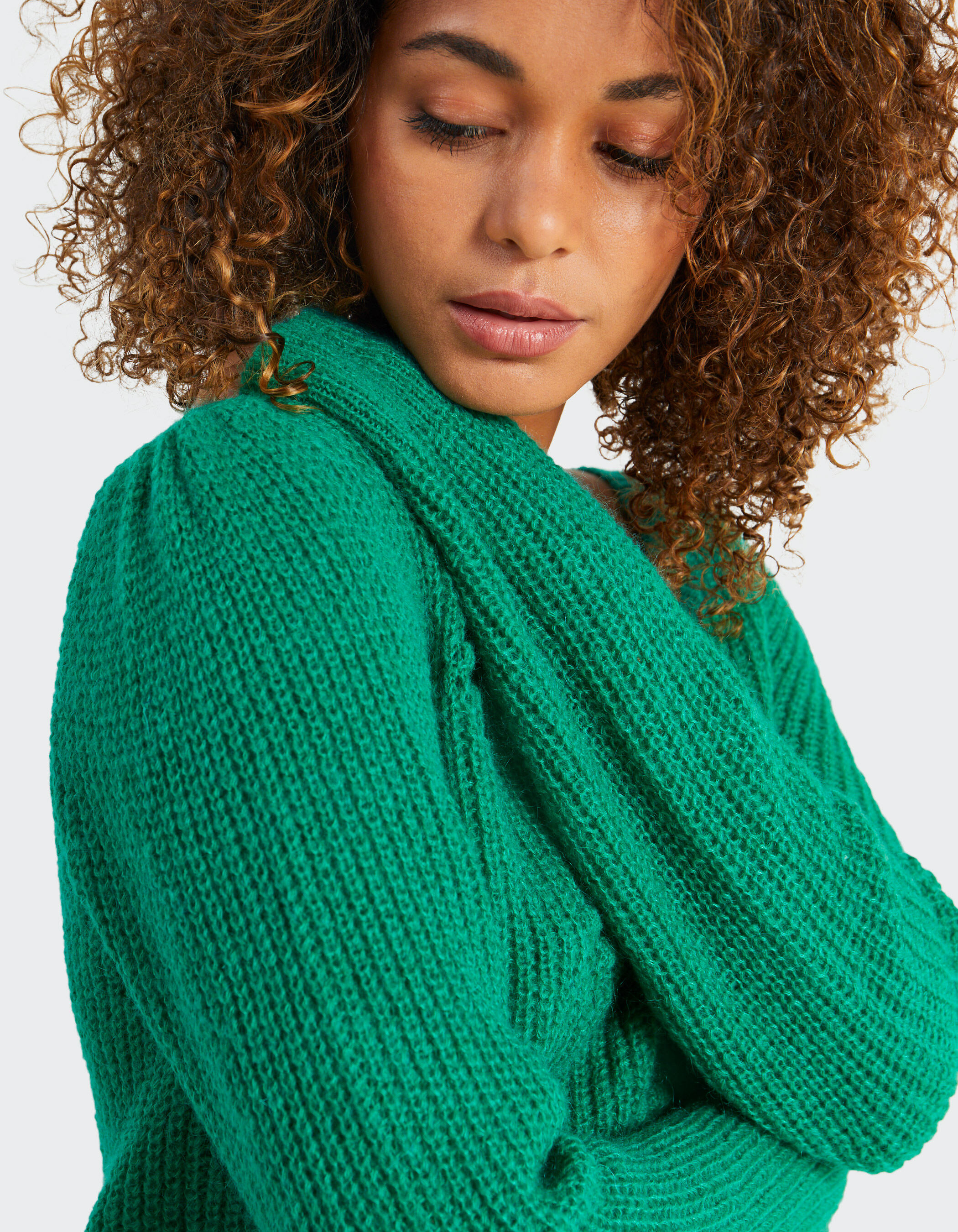 Neon green 2025 knit sweater