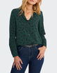 Keizergroene hemdblouse golvenprint I.Code -4