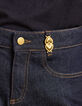 Dark blue straight jeans with metal double heart loops I.Code-4