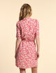 I.Code red shirt dress with floral tachist print-4