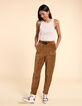 I.Code camel corduroy joggers-2