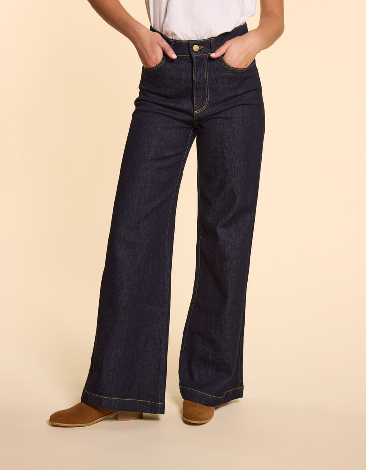 Ungebleichte Flare-Jeans I.Code-2