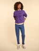 I.Code Dark purple maxi sweatshirt monogrammed-5