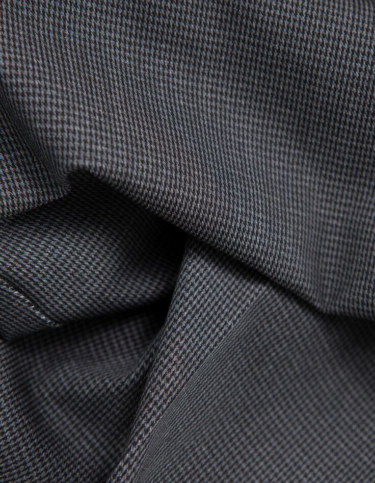 I.Code charcoal houndstooth suit trousers-7