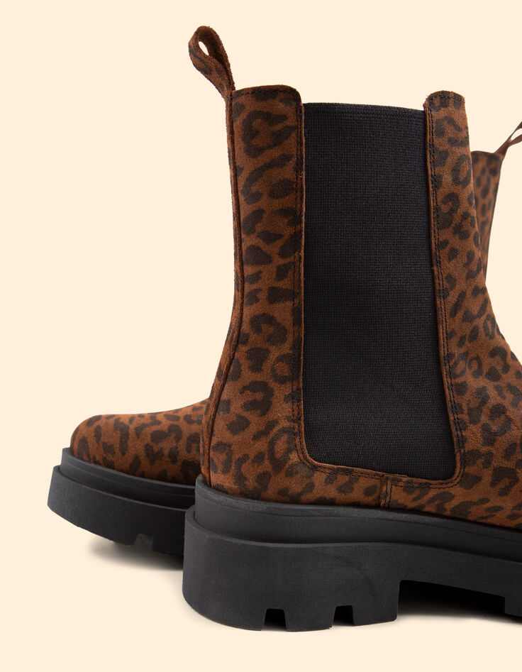 Botines Chelsea camel ante leopardo I.Code-6