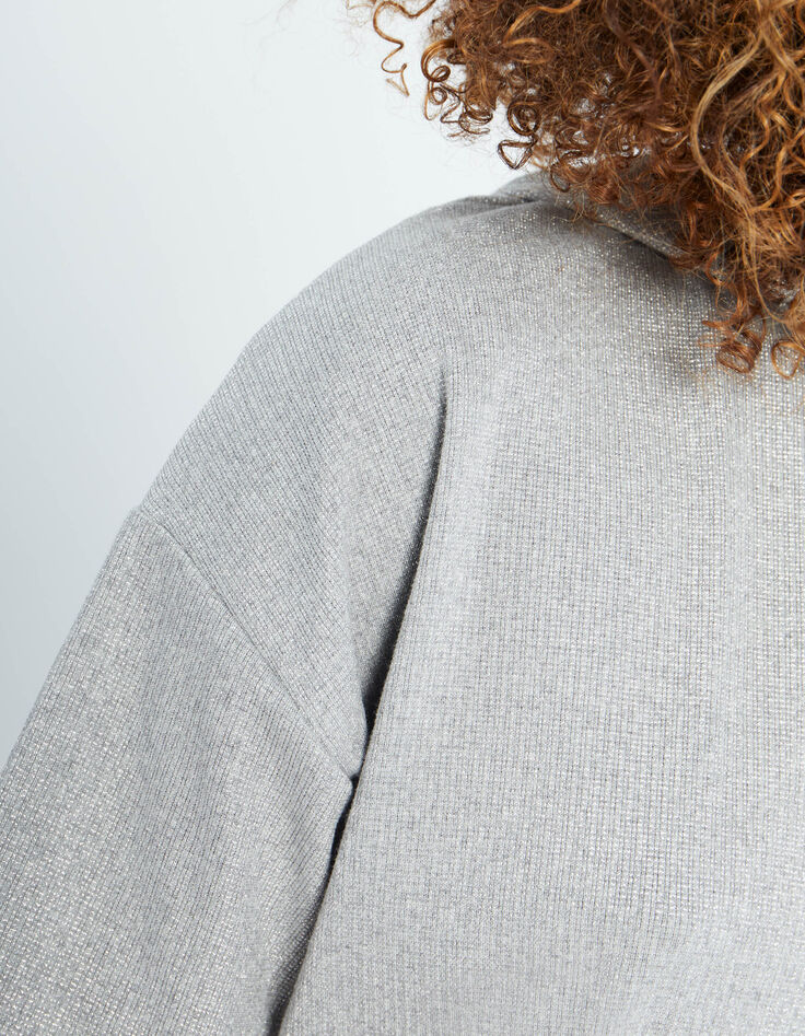 I.Code silver knit hooded top-7