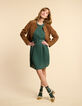 I.Code night green pleated dress-4