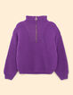 I.Code dark purple knit zip neck sweater-8