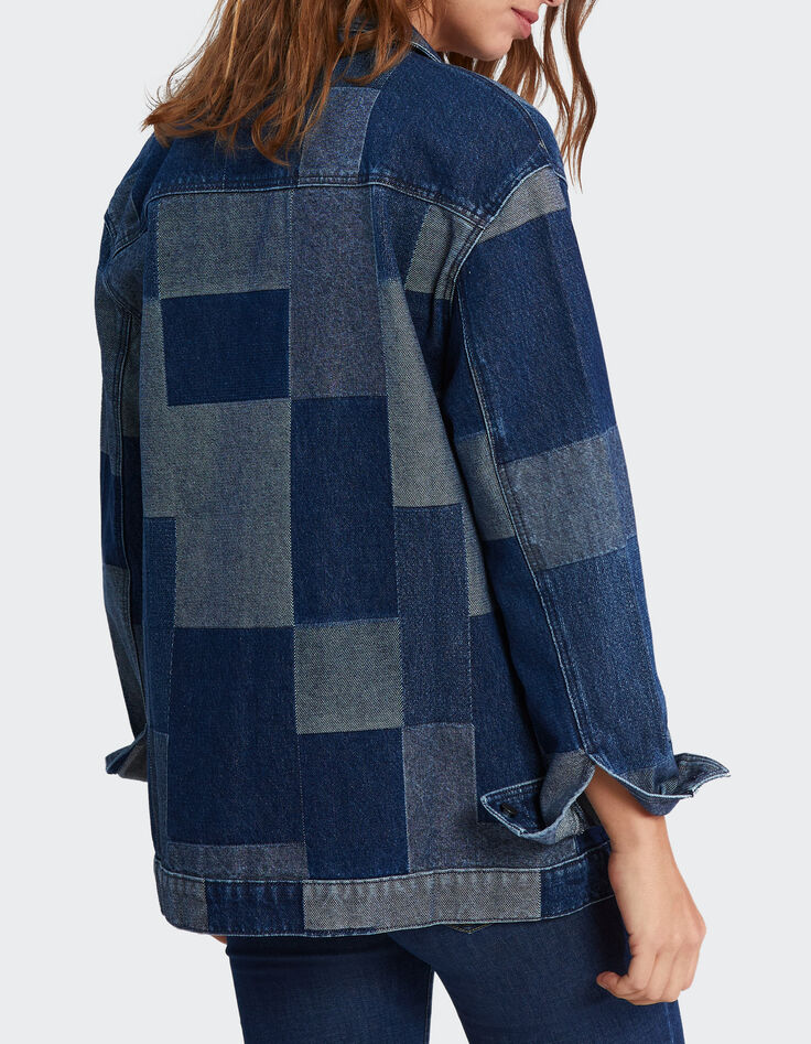 Chaqueta vaquera azul patchwork I.Code-3