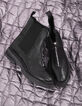 I.Code black zipped Chelsea boots with notched sole-6