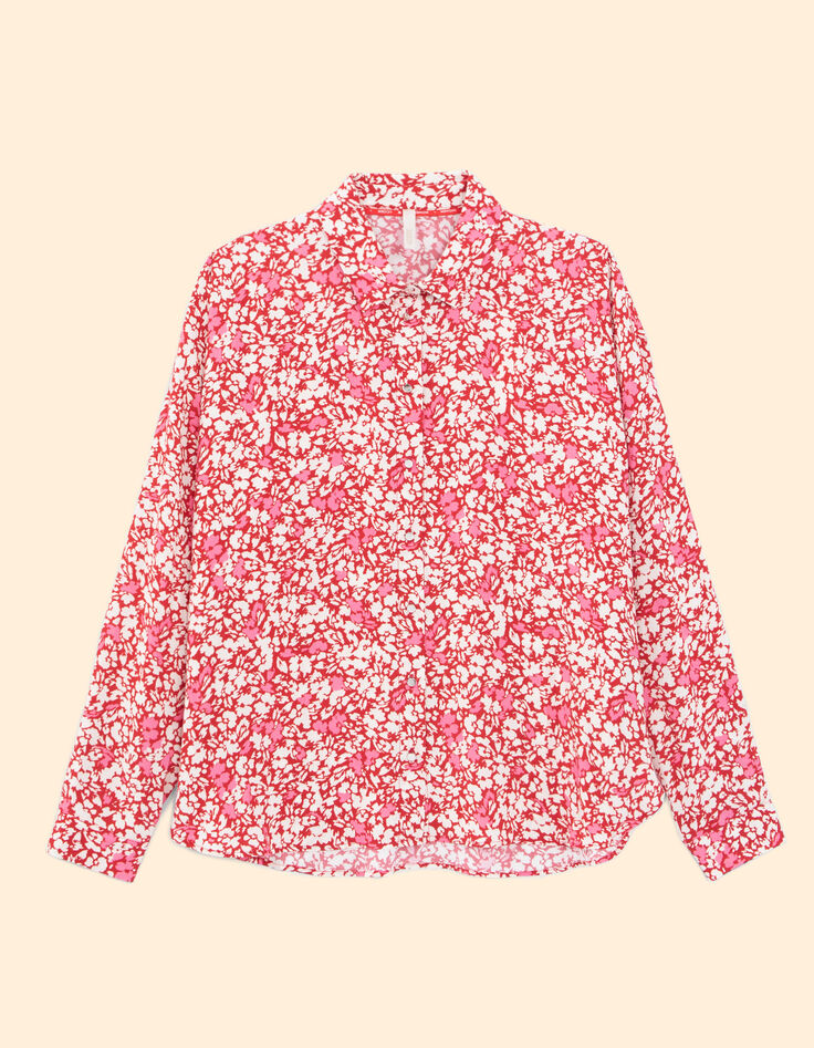 Red Bluse mit Blumenfleckenprint I.Code-5