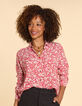 Red Bluse mit Blumenfleckenprint I.Code-1