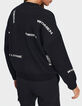 I.Code black jacquard knit slogan sweater-3