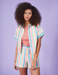 I.Code flash candy striped shirt-5