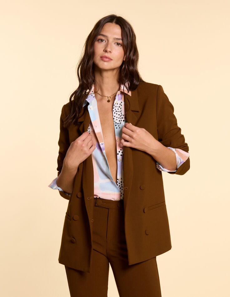 Veste de costume camel double boutonnage I.Code-2