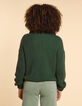 I.Code night green knit zip neck sweater-3